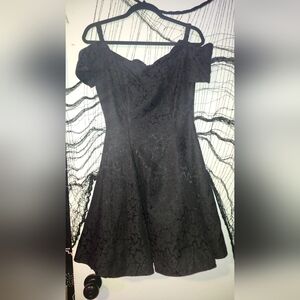 Elegant Black Lace Off-Shoulder Dress